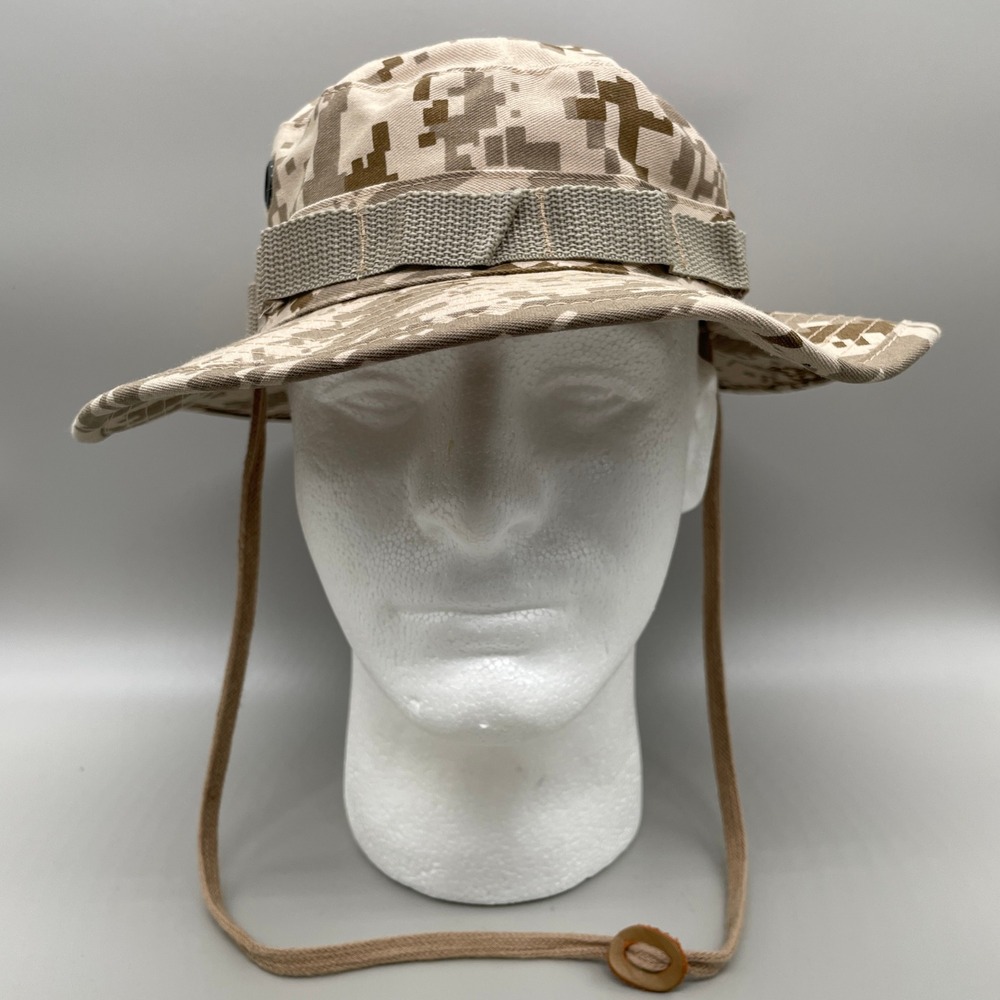 USMC Boonie Hat Mens 7 1/4 Desert Digital Camo MARPAT Type II Sun Hot Weather